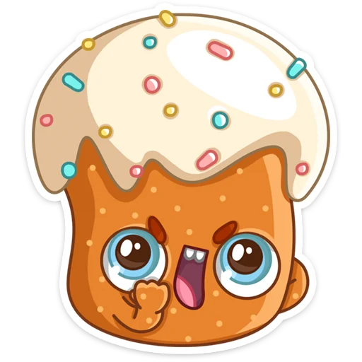 🥰 Стикер «Кулич Кузя» для Telegram