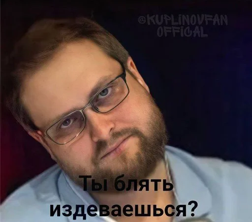 😒 Стикер «KUPLINOV» для Telegram