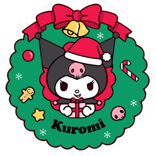 Стикерпак Kuromi Xmas для Telegram — скачать