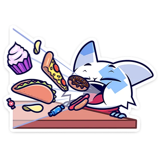 🐱 Стикер «Кьюби без надписей» для Telegram