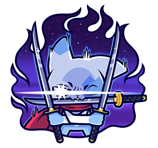 🐱 Стикер «Кьюби без надписей» для Telegram