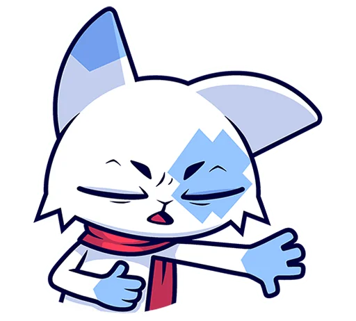 🐱 Стикер «Кьюби без надписей» для Telegram