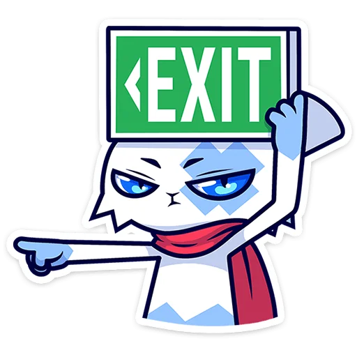 🐱 Стикер «Кьюби без надписей» для Telegram