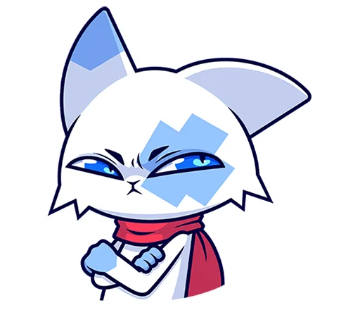 🐱 Стикер «Кьюби без надписей» для Telegram
