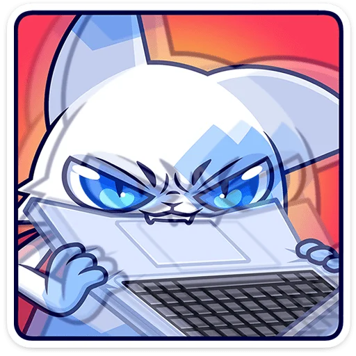 🐱 Стикер «Кьюби без надписей» для Telegram