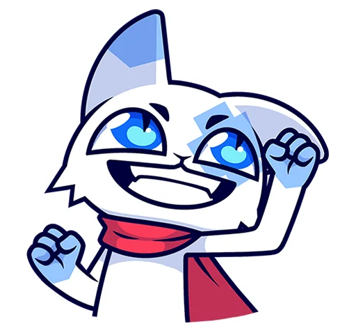 🐱 Стикер «Кьюби без надписей» для Telegram