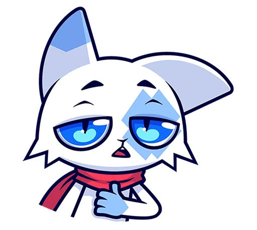 🐱 Стикер «Кьюби без надписей» для Telegram