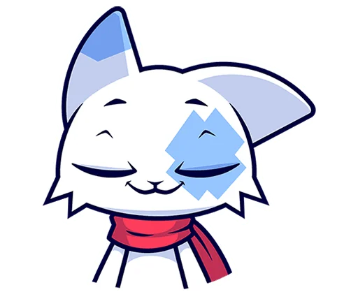 🐱 Стикер «Кьюби без надписей» для Telegram