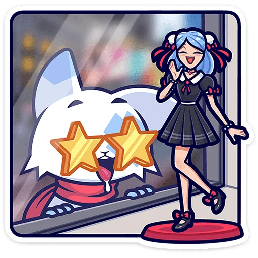 🐱 Стикер «Кьюби без надписей» для Telegram