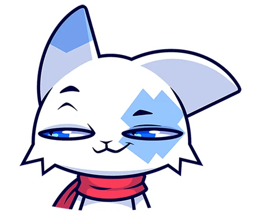 🐱 Стикер «Кьюби без надписей» для Telegram