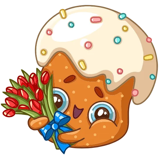 💐 Эмодзи «Кулич Кузя» для Telegram
