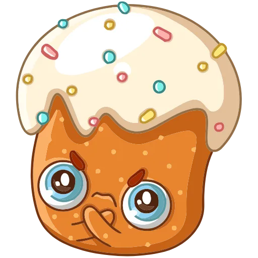 👎 Эмодзи «Кулич Кузя» для Telegram