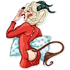 🥱 Эмодзи «lady krampus» для Telegram