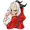 😢 Эмодзи «lady krampus» для Telegram