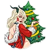 🎄 Эмодзи «lady krampus» для Telegram