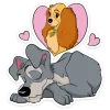 ❤️ Эмодзи «Lady and the Tramp» для Telegram