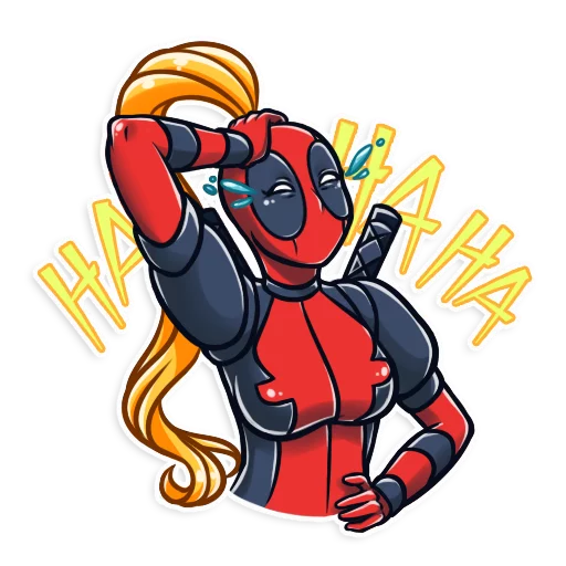 Стикерпак Lady Deadpool для Telegram — скачать