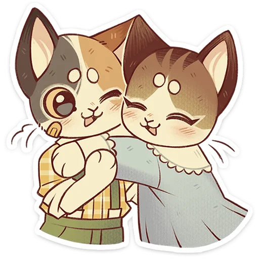 Стикерпак Лапка и Пломбир для Telegram