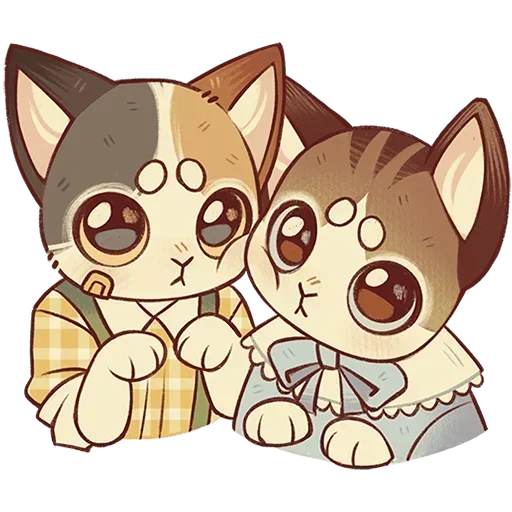 👩‍❤️‍👨 Стикер «Лапка и Пломбир Без Текста» для Telegram