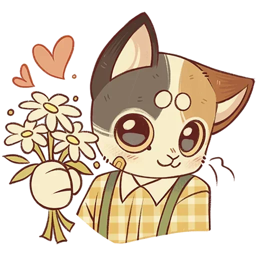 💐 Стикер «Лапка и Пломбир Без Текста» для Telegram