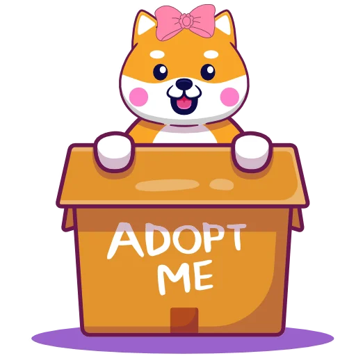🤗 Стикер «Lady Shiba» для Telegram