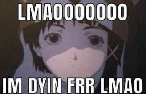 💙 Стикер «lAIN LMAOOO» для Telegram