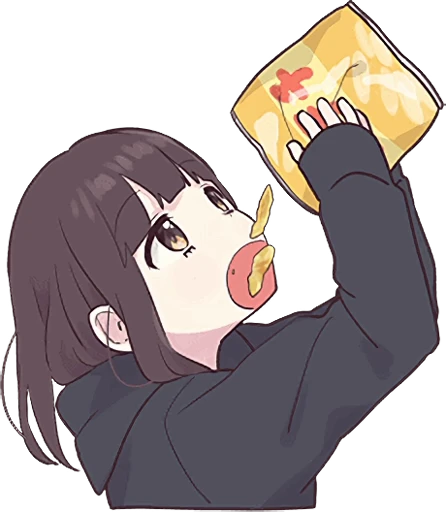 🍟 Стикер «Menhera-chan Animation 2 ENG» для Telegram