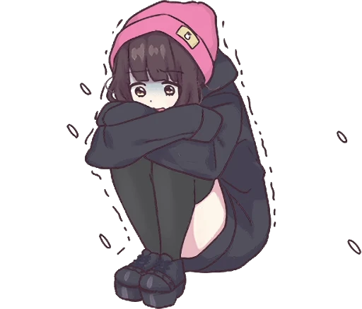 😨 Стикер «Menhera-chan Animation 2 ENG» для Telegram