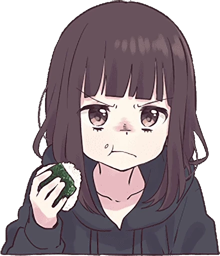 🍙 Стикер «Menhera-chan Animation 2 ENG» для Telegram