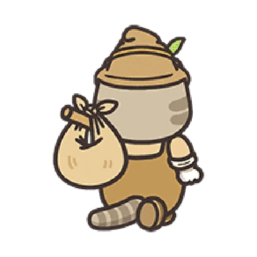 😊 Стикер «白爛貓表情貼第3彈：森林物語篇» для Telegram