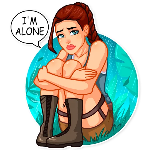 ☹️ Стикер «Tomb Raider» для Telegram