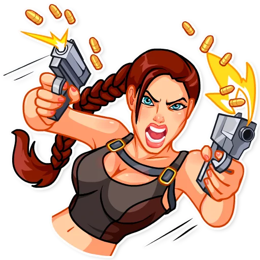 🔫 Стикер «Tomb Raider» для Telegram
