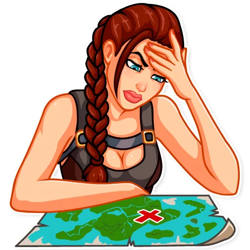 🤔 Стикер «Tomb Raider» для Telegram