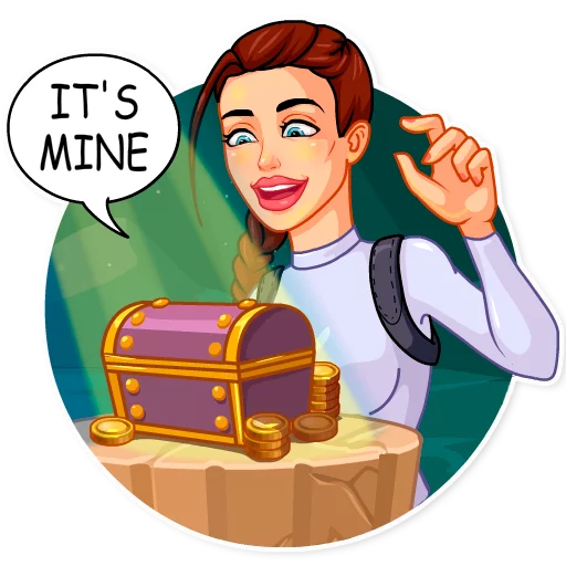 🤑 Стикер «Tomb Raider» для Telegram