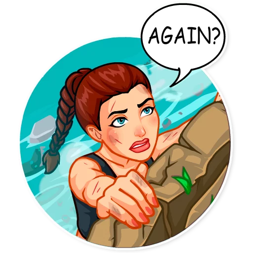 🤕 Стикер «Tomb Raider» для Telegram