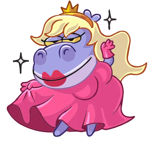 👸 Эмодзи «Бегемотиха Лариска» для Telegram