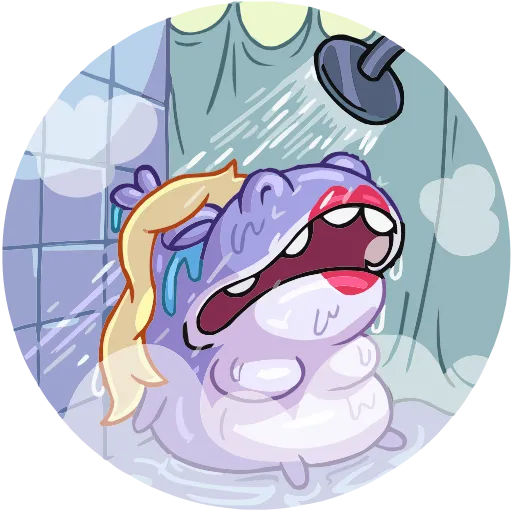 🚿 Эмодзи «Бегемотиха Лариска» для Telegram
