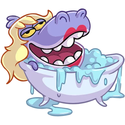 🛁 Эмодзи «Бегемотиха Лариска» для Telegram