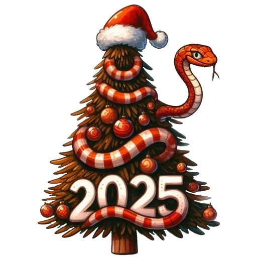 Стикерпак НГ 2025 для Telegram — скачать