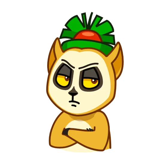 😠 Стикер «Lemur» для Telegram