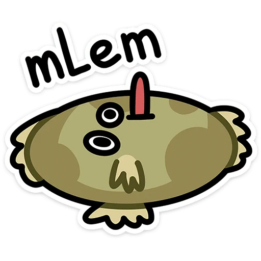 😛 Стикер «Камбала Лена» для Telegram