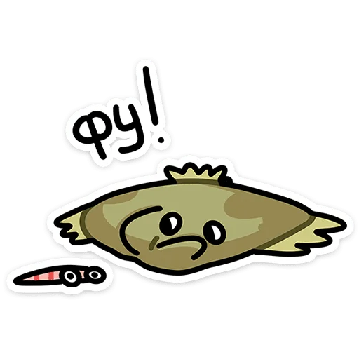 🤢 Стикер «Камбала Лена» для Telegram