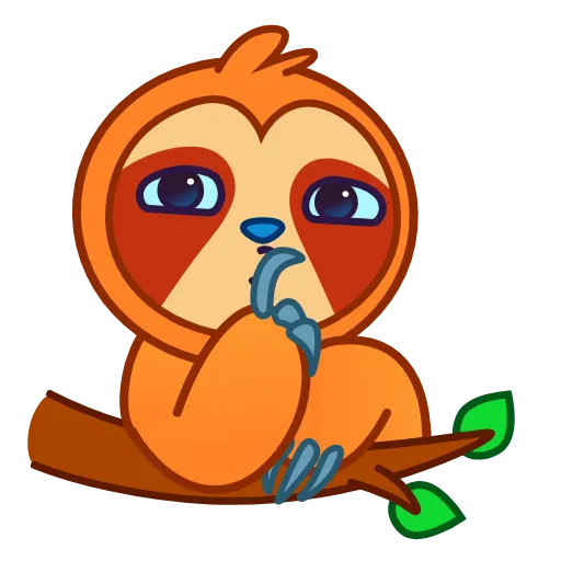 🤩 Эмодзи «Ленивец» для Telegram