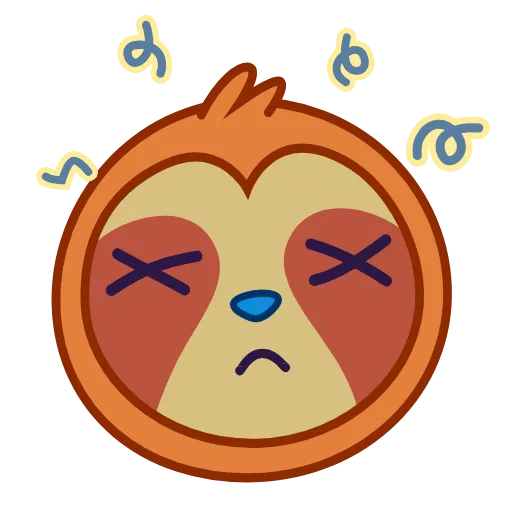 🤩 Эмодзи «Ленивец» для Telegram