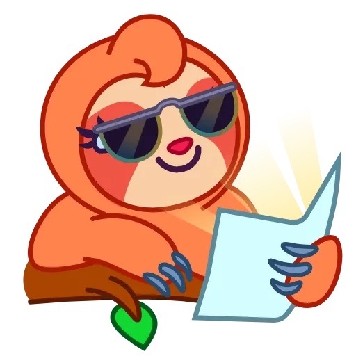 🤩 Эмодзи «Ленивец» для Telegram