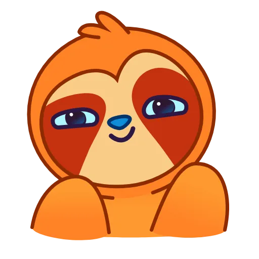 🤩 Эмодзи «Ленивец» для Telegram