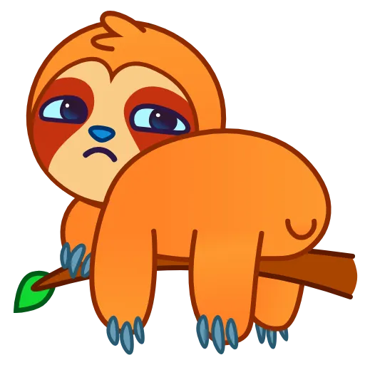 🤩 Эмодзи «Ленивец» для Telegram