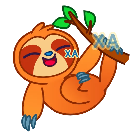 🤩 Эмодзи «Ленивец» для Telegram