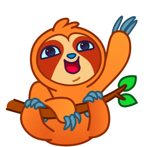 🤩 Эмодзи «Ленивец» для Telegram