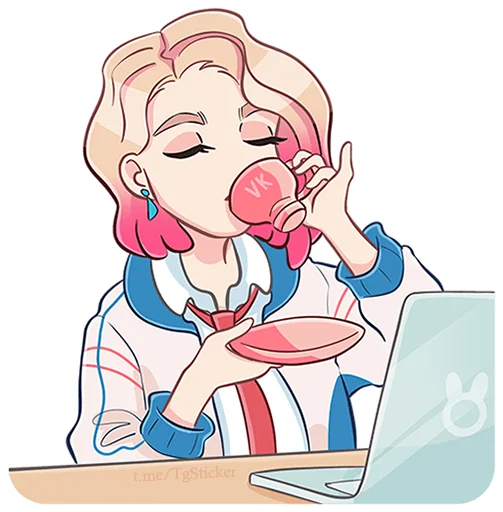 ☕ Стикер «Лера без надписей» для Telegram